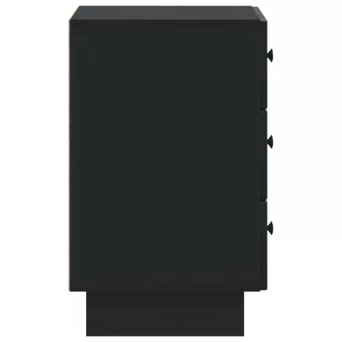  Éjjeliszekrény fiókkal Fekete 43 x 41 x 66,5 cm Szerelt Fa