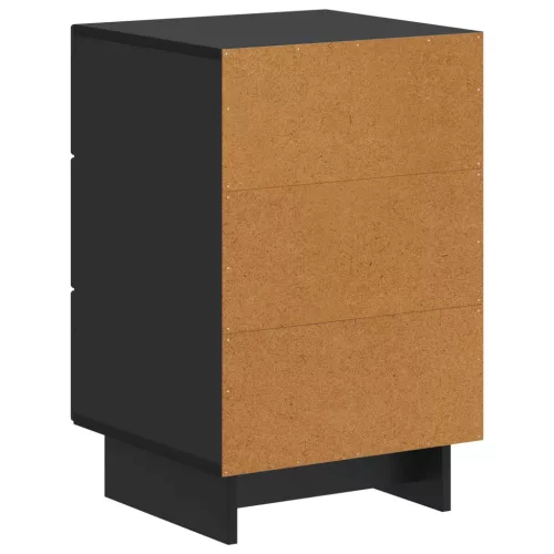  Éjjeliszekrény fiókkal Fekete 43 x 41 x 66,5 cm Szerelt Fa
