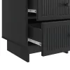  Éjjeliszekrény fiókkal Fekete 43 x 41 x 66,5 cm Szerelt Fa