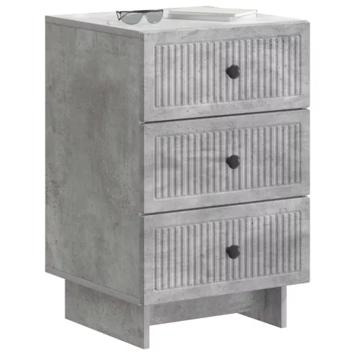  Éjjeliszekrény fiókkal Betonszürke 43 x 41 x 66,5 cm Szerelt Fa