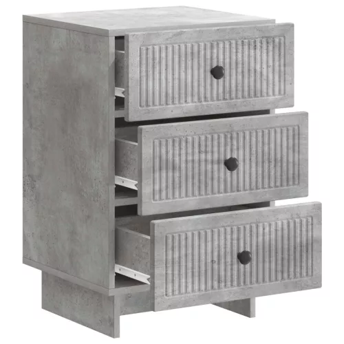  Éjjeliszekrény fiókkal Betonszürke 43 x 41 x 66,5 cm Szerelt Fa