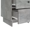  Éjjeliszekrény fiókkal Betonszürke 43 x 41 x 66,5 cm Szerelt Fa