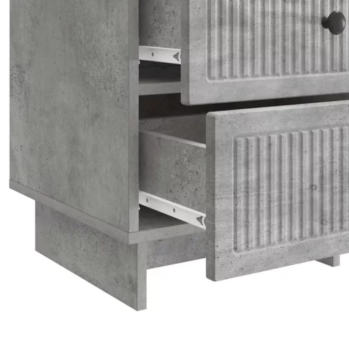  Éjjeliszekrény fiókkal Betonszürke 43 x 41 x 66,5 cm Szerelt Fa