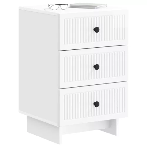  Éjjeliszekrény Magasfényű Fehér 43 x 41 x 66,5 cm Szerelt Fa