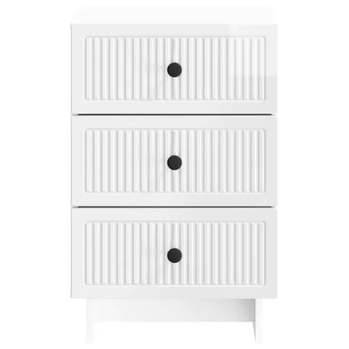  Éjjeliszekrény Magasfényű Fehér 43 x 41 x 66,5 cm Szerelt Fa