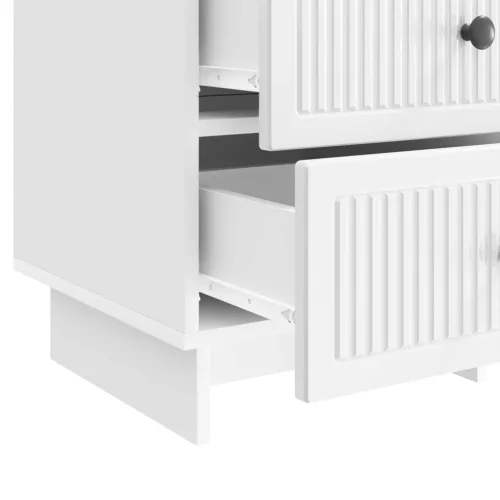  Éjjeliszekrény Magasfényű Fehér 43 x 41 x 66,5 cm Szerelt Fa