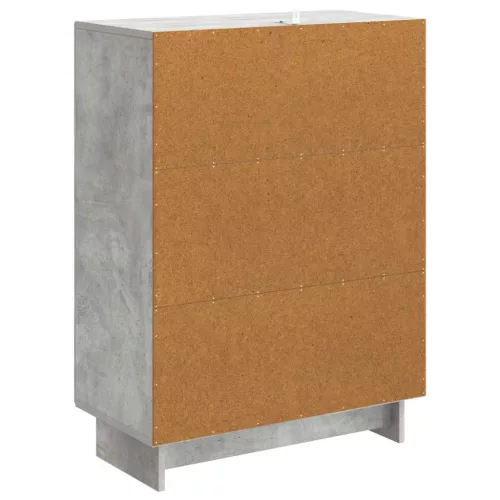  Széf Betonszürke 66 x 34,5 x 90 cm Szerelt Fa