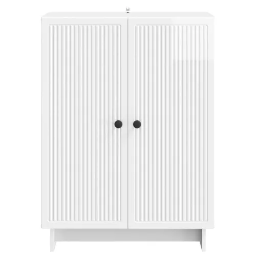  Széf Magasfényű Fehér 66 x 34,5 x 90 cm Szerelt Fa