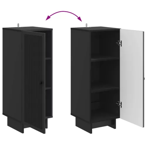  Cabinet Fekete 33 x 34,5 x 90 cm Mérnöki fa