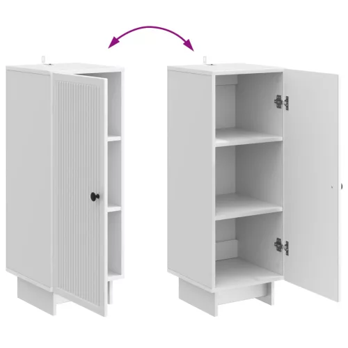  Cabinet Magasfényű Fehér 33 x 34,5 x 90 cm Mérnöki fa