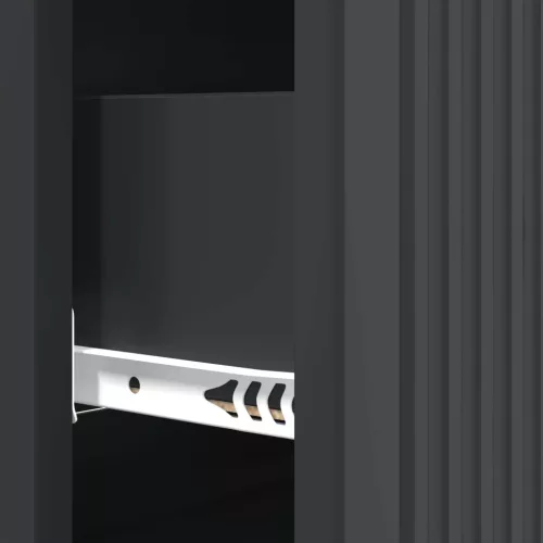  Fiókos szekrény Fekete 66 x 34,5 x 90 cm Szerelt Fa