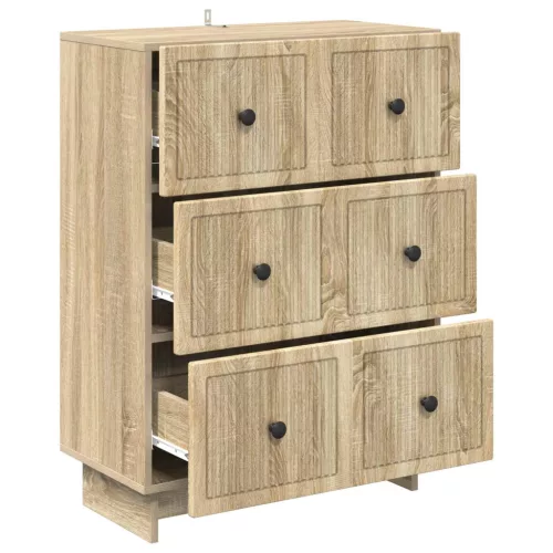  Fiókos szekrény Sonoma Tölgy 66 x 34,5 x 90 cm Szerelt Fa