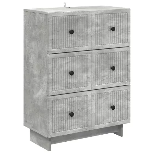  Fiókos szekrény Betonszürke 66 x 34,5 x 90 cm Szerelt Fa