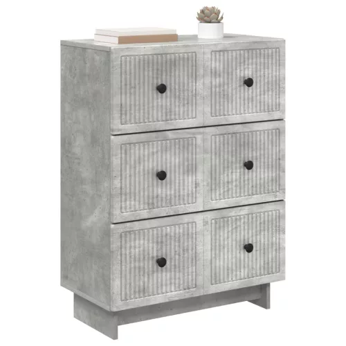  Fiókos szekrény Betonszürke 66 x 34,5 x 90 cm Szerelt Fa