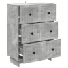  Fiókos szekrény Betonszürke 66 x 34,5 x 90 cm Szerelt Fa