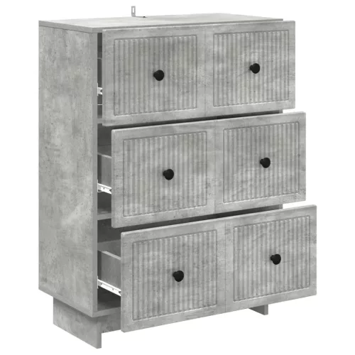  Fiókos szekrény Betonszürke 66 x 34,5 x 90 cm Szerelt Fa