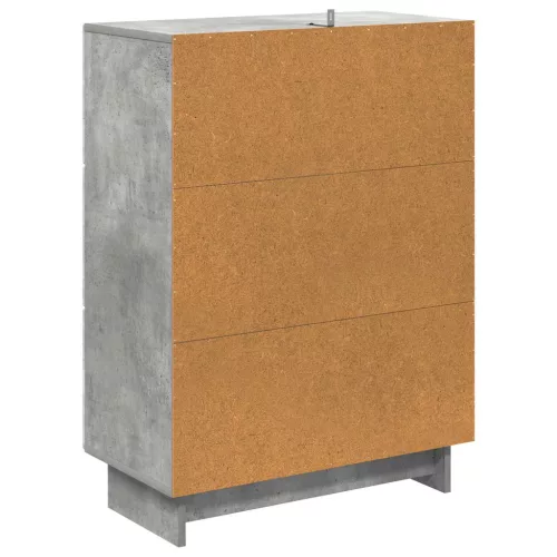  Fiókos szekrény Betonszürke 66 x 34,5 x 90 cm Szerelt Fa