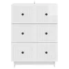  Fiókos szekrény Magasfényű Fehér 66 x 34,5 x 90 cm Szerelt Fa