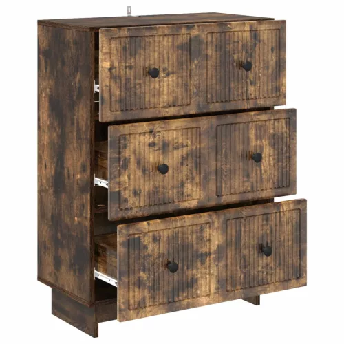  Fiókos szekrény Füstös Tölgy 66 x 34,5 x 90 cm Szerelt Fa