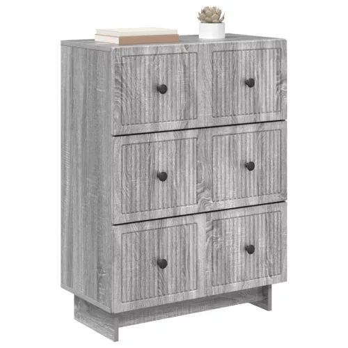  Fiókos szekrény Szürke Sonoma 66 x 34,5 x 90 cm Szerelt Fa