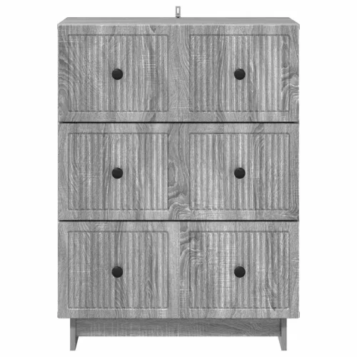  Fiókos szekrény Szürke Sonoma 66 x 34,5 x 90 cm Szerelt Fa