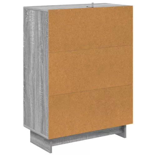  Fiókos szekrény Szürke Sonoma 66 x 34,5 x 90 cm Szerelt Fa