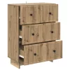  Fiókos szekrény Kézműves Tölgy 66 x 34,5 x 90 cm Szerelt Fa