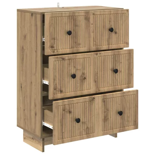  Fiókos szekrény Kézműves Tölgy 66 x 34,5 x 90 cm Szerelt Fa