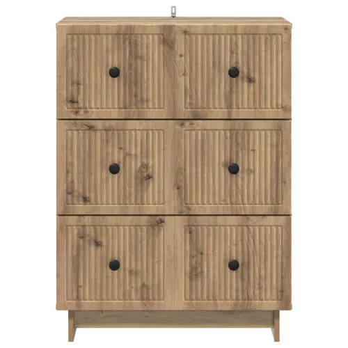  Fiókos szekrény Kézműves Tölgy 66 x 34,5 x 90 cm Szerelt Fa