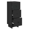  Fiókos szekrény Fekete 33 x 34,5 x 90 cm Szerelt Fa