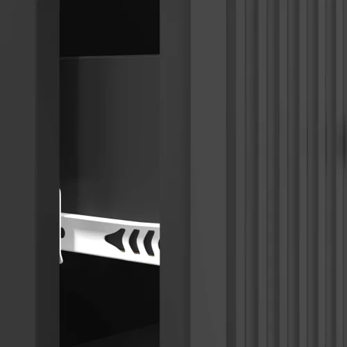  Fiókos szekrény Fekete 33 x 34,5 x 90 cm Szerelt Fa