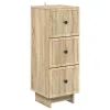  Fiókos szekrény Sonoma Tölgy 33 x 34,5 x 90 cm Szerelt Fa