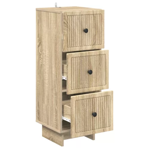  Fiókos szekrény Sonoma Tölgy 33 x 34,5 x 90 cm Szerelt Fa