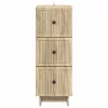  Fiókos szekrény Sonoma Tölgy 33 x 34,5 x 90 cm Szerelt Fa
