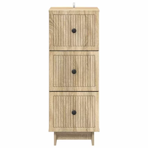  Fiókos szekrény Sonoma Tölgy 33 x 34,5 x 90 cm Szerelt Fa
