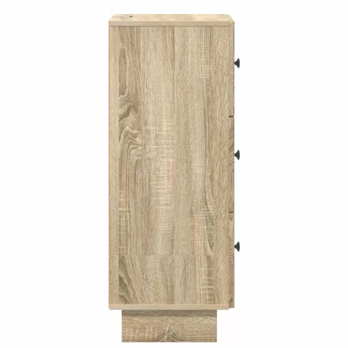  Fiókos szekrény Sonoma Tölgy 33 x 34,5 x 90 cm Szerelt Fa