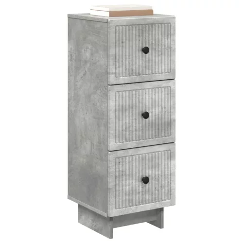  Fiókos szekrény Betonszürke 33 x 34,5 x 90 cm Szerelt Fa