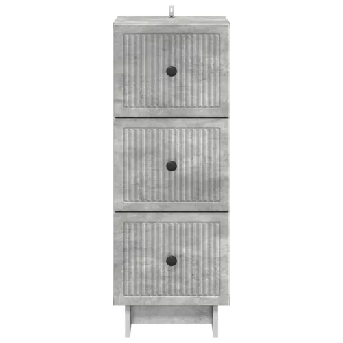  Fiókos szekrény Betonszürke 33 x 34,5 x 90 cm Szerelt Fa