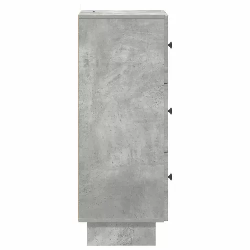  Fiókos szekrény Betonszürke 33 x 34,5 x 90 cm Szerelt Fa