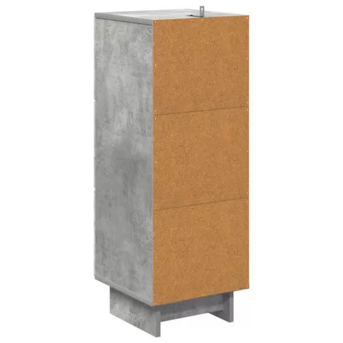  Fiókos szekrény Betonszürke 33 x 34,5 x 90 cm Szerelt Fa