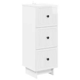    Fiókos szekrény Magasfényű Fehér 33 x 34,5 x 90 cm Szerelt Fa