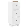  Fiókos szekrény Magasfényű Fehér 33 x 34,5 x 90 cm Szerelt Fa