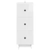 Fiókos szekrény Magasfényű Fehér 33 x 34,5 x 90 cm Szerelt Fa