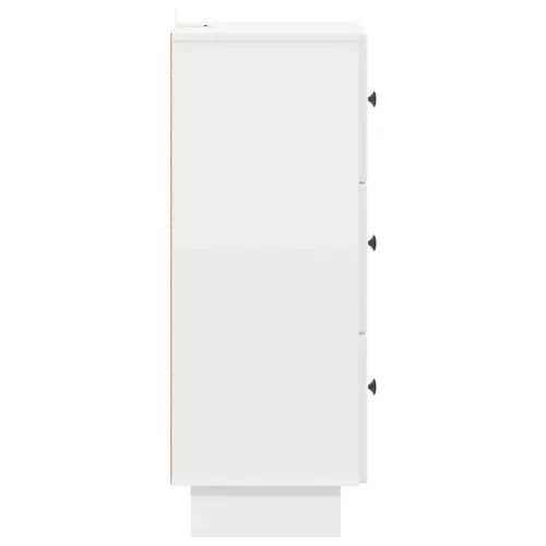  Fiókos szekrény Magasfényű Fehér 33 x 34,5 x 90 cm Szerelt Fa