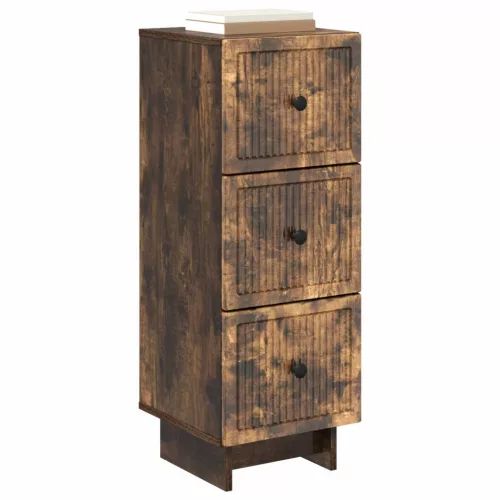  Fiókos szekrény Füstös Tölgy 33 x 34,5 x 90 cm Szerelt Fa