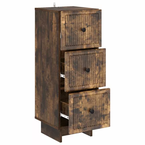  Fiókos szekrény Füstös Tölgy 33 x 34,5 x 90 cm Szerelt Fa