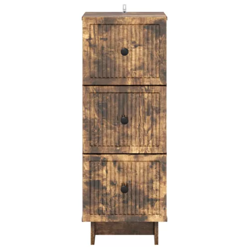  Fiókos szekrény Füstös Tölgy 33 x 34,5 x 90 cm Szerelt Fa