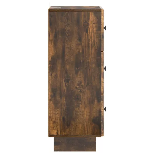  Fiókos szekrény Füstös Tölgy 33 x 34,5 x 90 cm Szerelt Fa