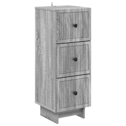  Fiókos szekrény Szürke Sonoma 33 x 34,5 x 90 cm Szerelt Fa