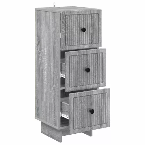  Fiókos szekrény Szürke Sonoma 33 x 34,5 x 90 cm Szerelt Fa